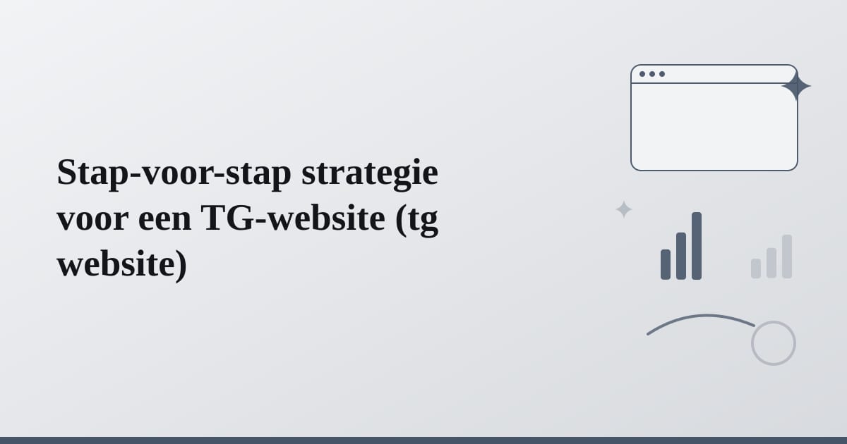 Editorial illustration for the section on stap-voor-stap strategie voor een tg-website