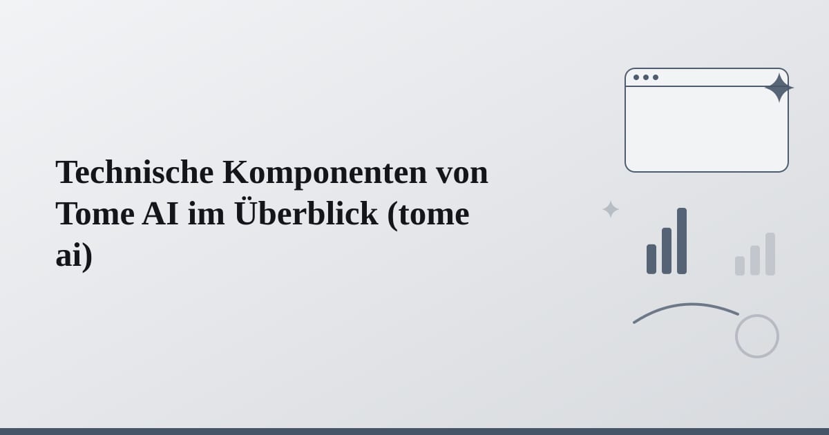 Editorial illustration for the section on technische komponenten von tome ai im überblick