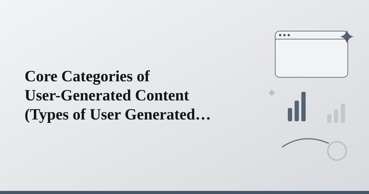Interconnected shapes representing multiple organizational frameworks for categorizing user-generated content types.