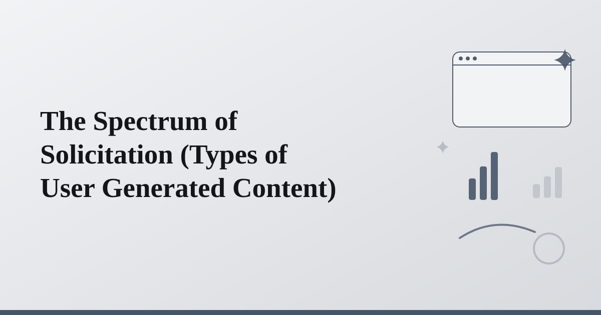 Spectrum flowing from organic to prompted, illustrating the solicitation continuum in content creation.