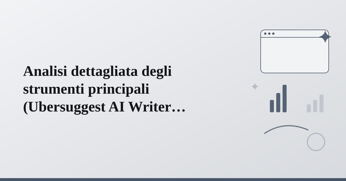 Editorial illustration for the section on analisi dettagliata degli strumenti principali