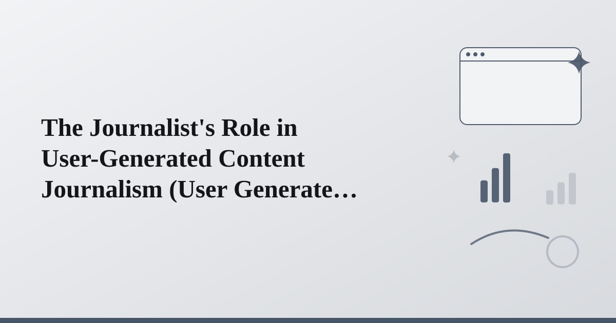 Layered transparent shapes suggesting curation and filtering processes between raw content and final reporting.