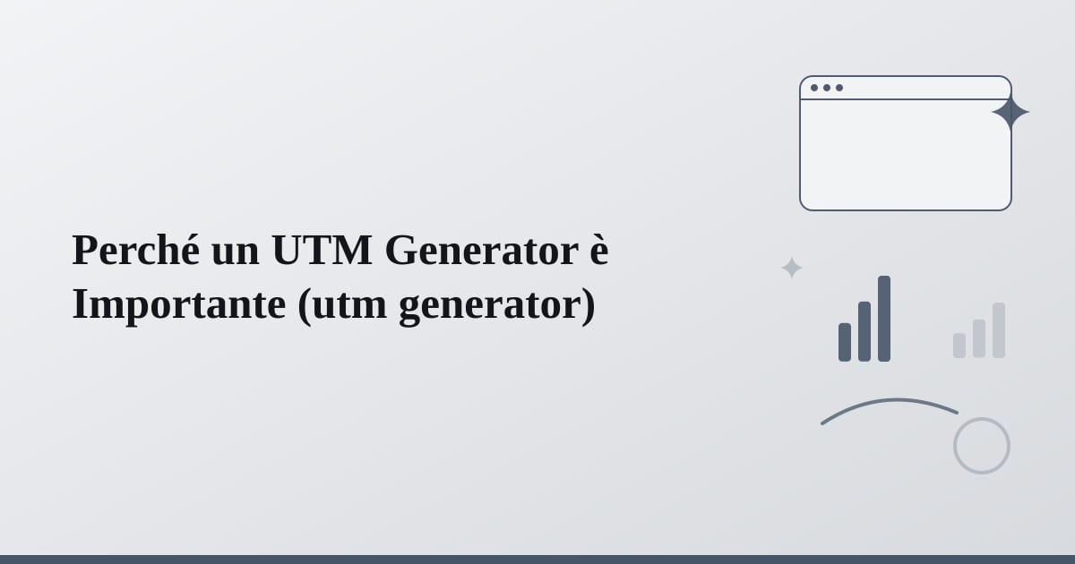 Editorial illustration for the section on perché un utm generator è importante