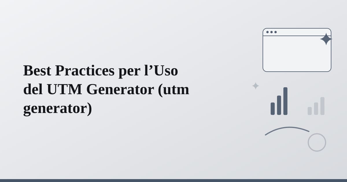 Editorial illustration for the section on best practices per l’uso del utm generator