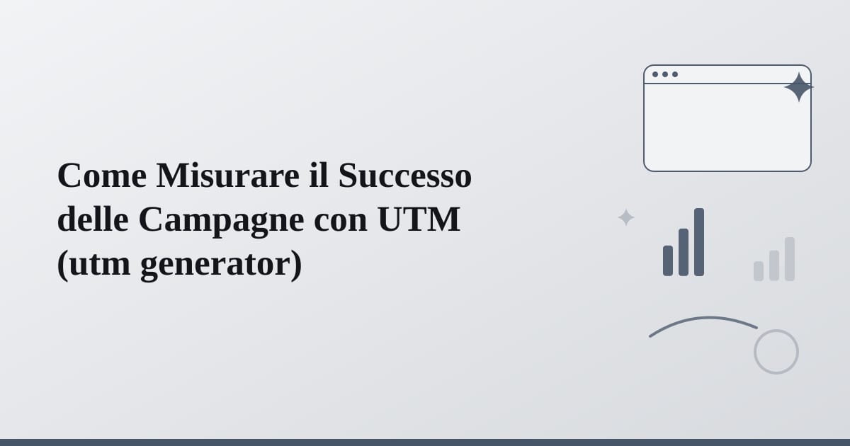 Editorial illustration for the section on come misurare il successo delle campagne con utm