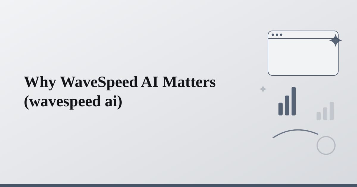 Editorial illustration for the section on why wavespeed ai matters