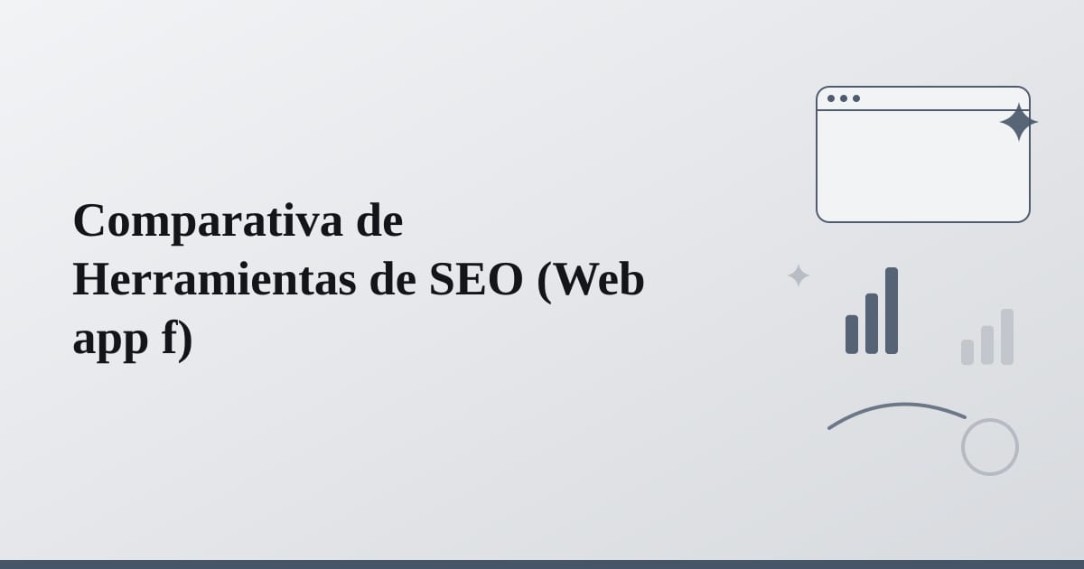 Editorial illustration for the section on comparativa de herramientas de seo