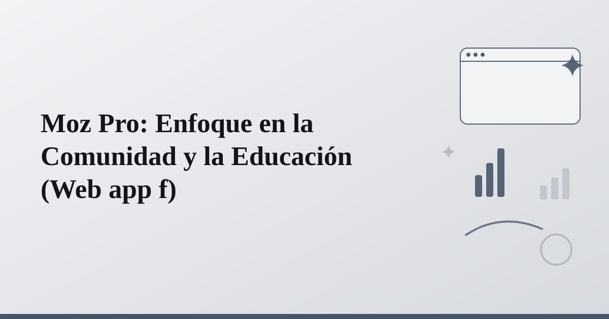 Editorial illustration for the section on moz pro: enfoque en la comunidad y la educación