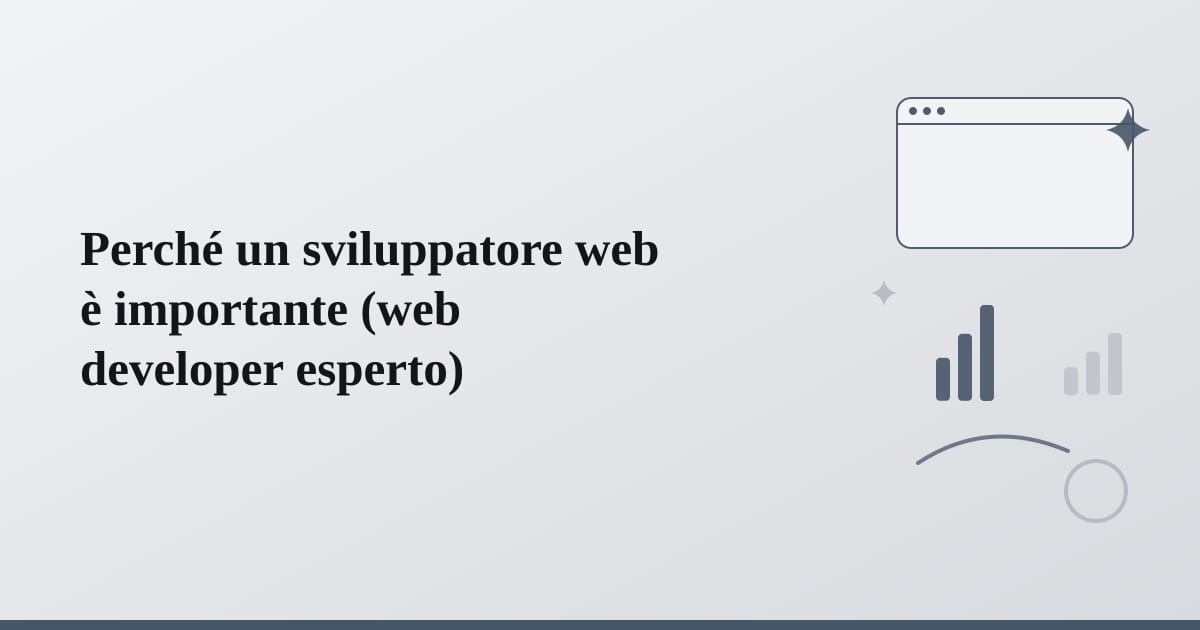 Editorial illustration for the section on perché un sviluppatore web è importante