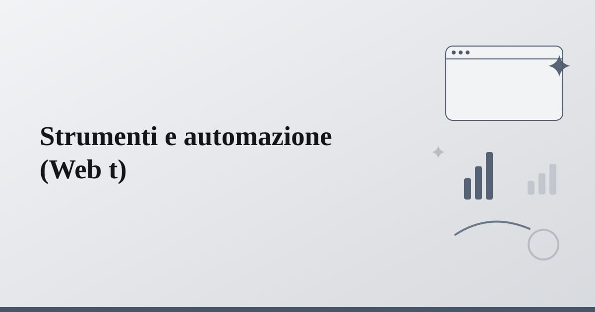 Editorial illustration for the section on strumenti e automazione