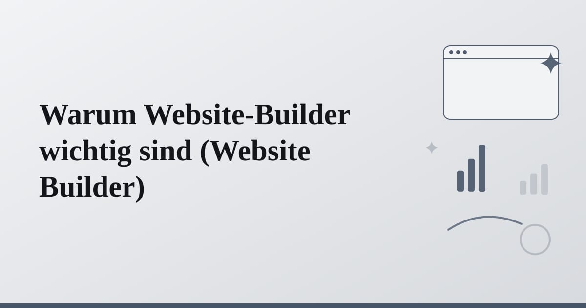 Editorial illustration for the section on warum website-builder wichtig sind