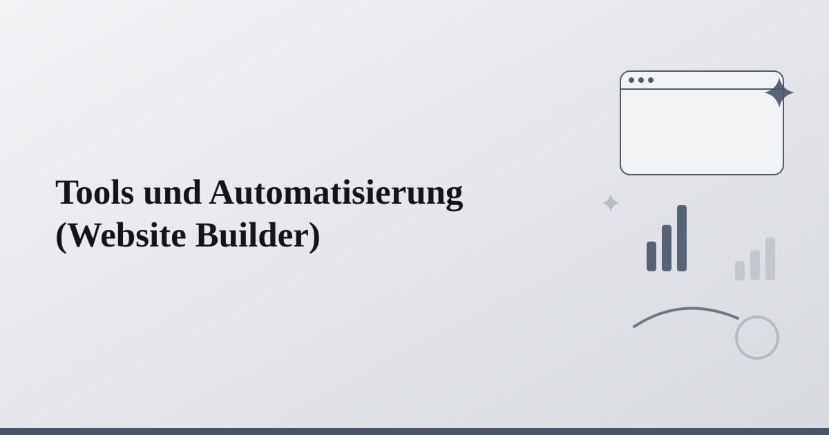 Editorial illustration for the section on tools und automatisierung