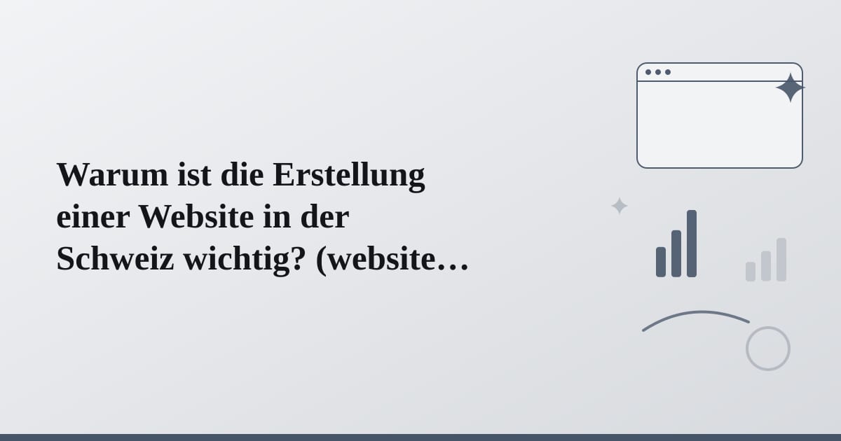 Editorial illustration for the section on warum ist die erstellung einer website in der schweiz wichtig