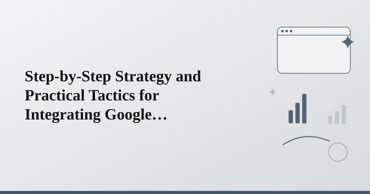 Editorial illustration for the section on step-by-step strategy and practical tactics for integrating google calendar on