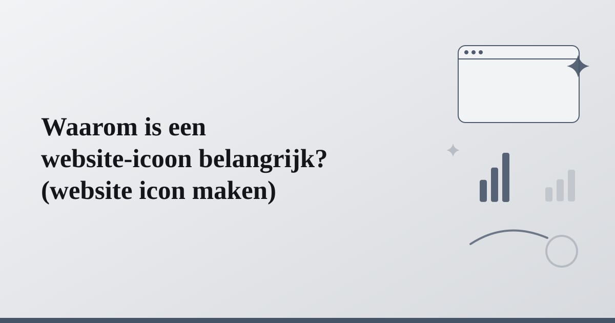 Editorial illustration for the section on waarom is een website-icoon belangrijk