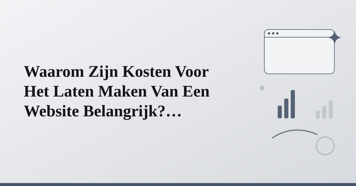 Editorial illustration for the section on waarom zijn kosten voor het laten maken van een website