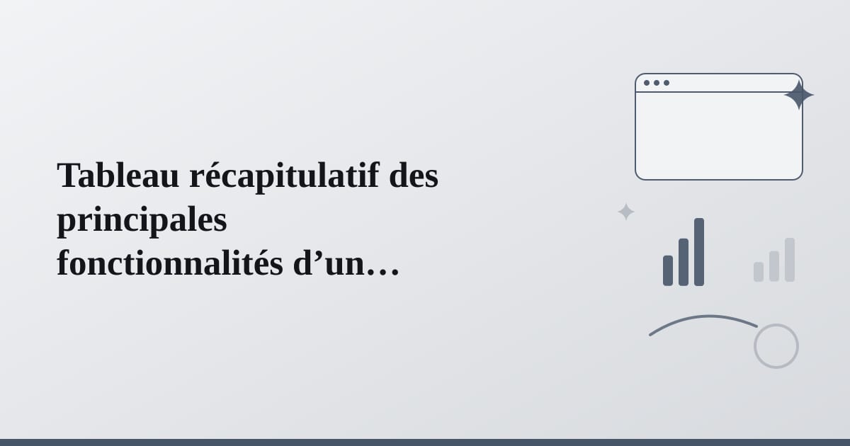 Editorial illustration for the section on tableau récapitulatif des principales fonctionnalités d’un website seo checker