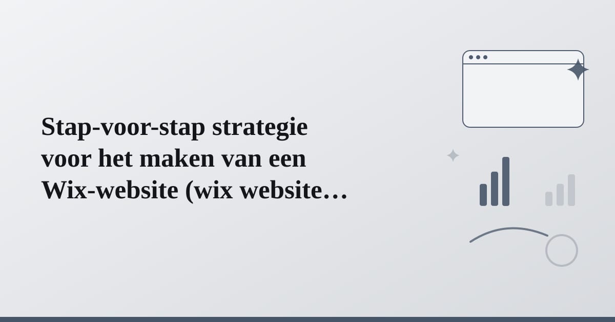 Editorial illustration for the section on stap-voor-stap strategie voor het maken van een wix-website