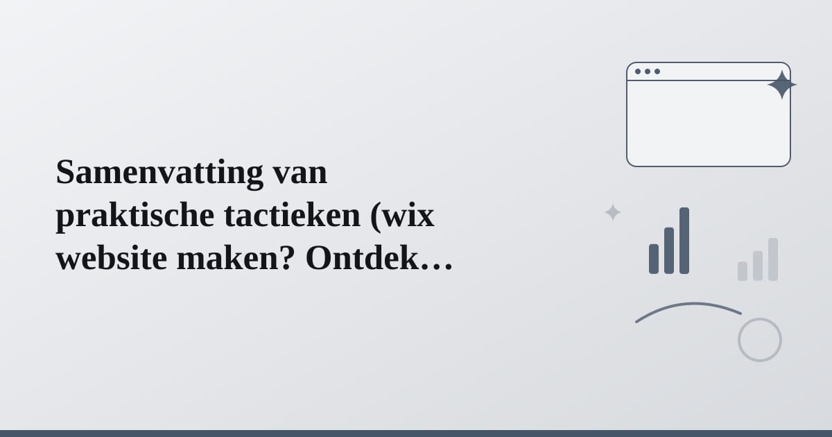 Editorial illustration for the section on samenvatting van praktische tactieken