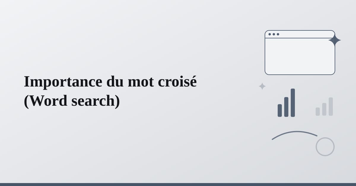 Editorial illustration for the section on importance du mot croisé