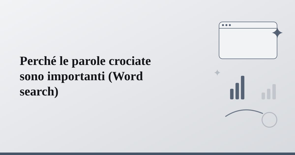 Editorial illustration for the section on perché le parole crociate sono importanti