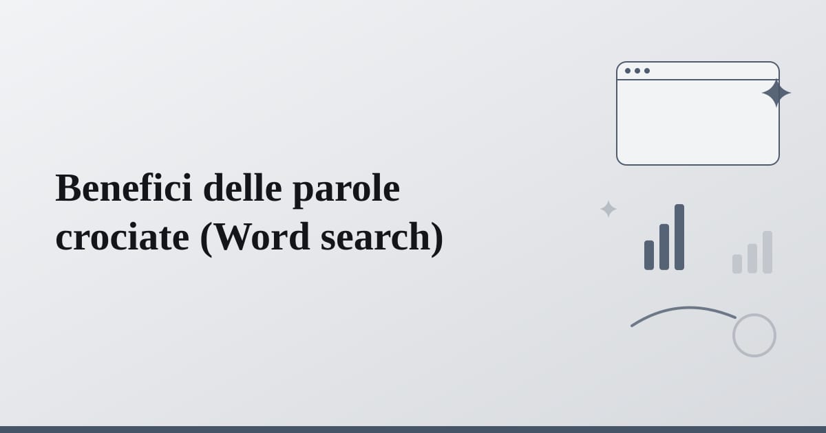 Editorial illustration for the section on benefici delle parole crociate