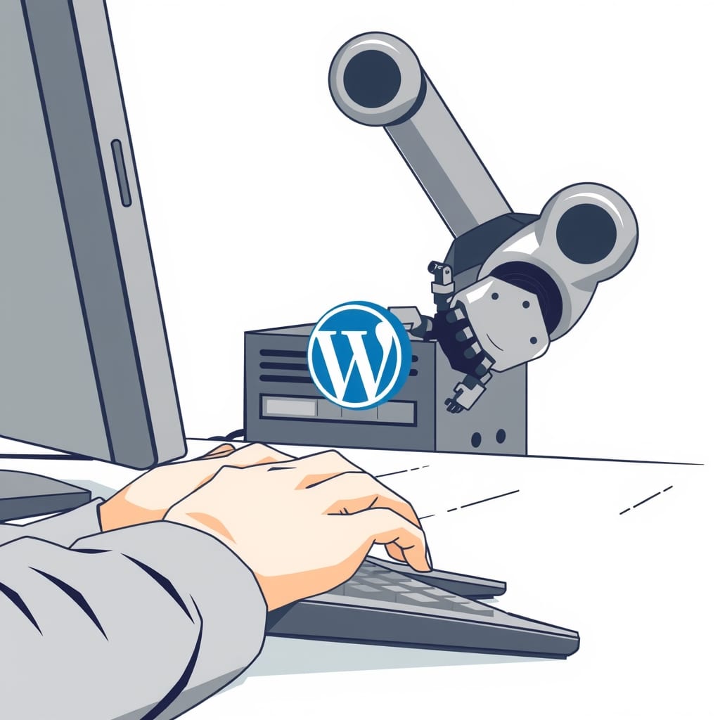 Editorial illustration for the section on analyse détaillée des outils wordpress ia principaux