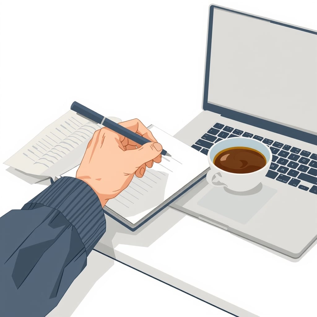 Editorial illustration for the section on panorama des outils d'écriture ia identifiés