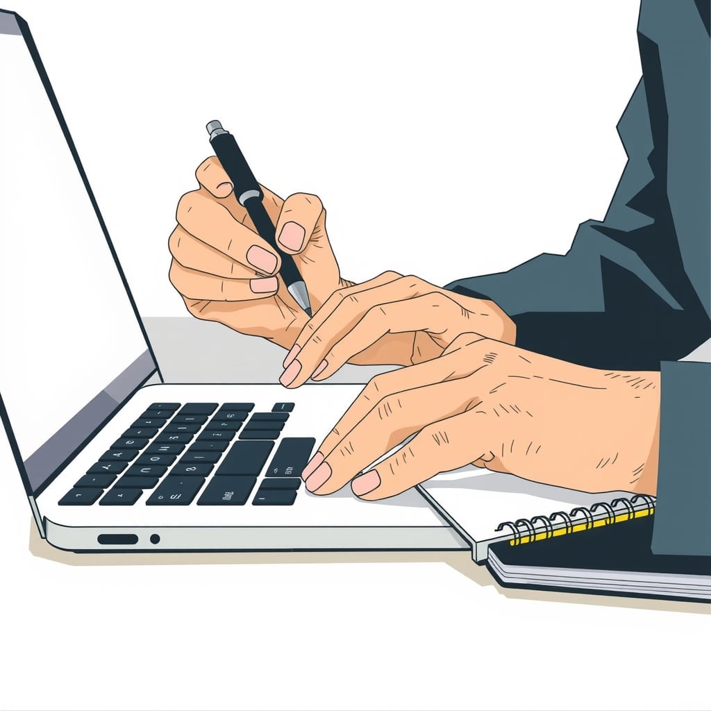 Editorial illustration for the section on comment choisir un outil d'écriture ia